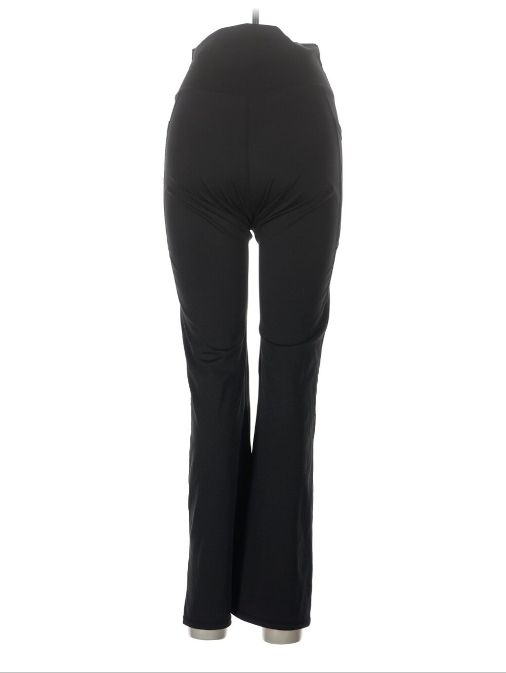 High-Rise Black Boot-Cut Pants for Women